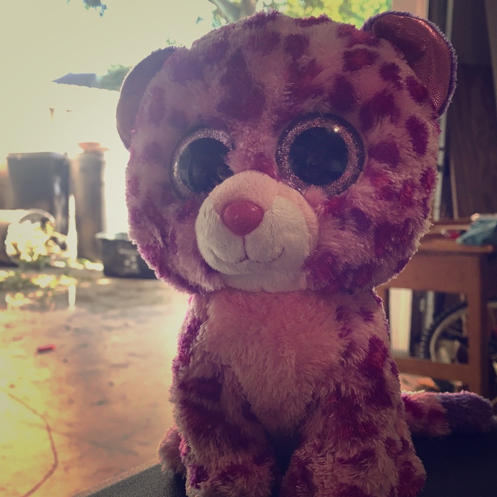 Beanie boo pink leapord